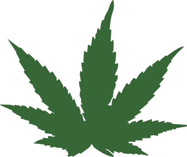 Marijuana Leaf Clip Art At Clker - Weed Leaf Clip Art (600x502)