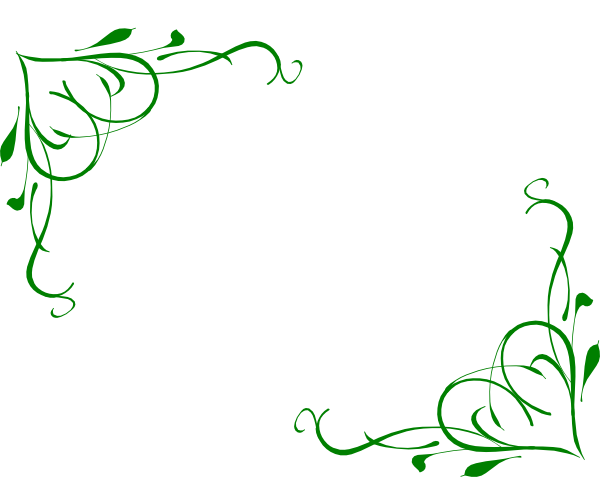 How To Set Use Cheryl Corner Frame Green Svg Vector - Purple Flowers Clip Art Border (600x477)