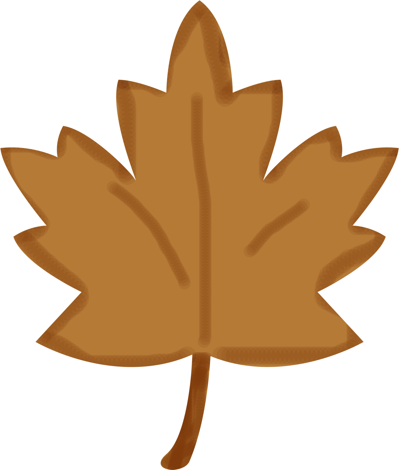 Fall Leaves Digital Scrapbooking Kit By Bonnie Covel - Brown Maple Leaf Clip Art (1577x1545)