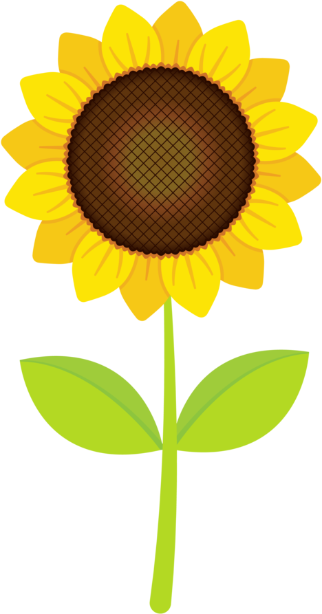 Sunshine Clipart Happy Sunflower - Clip Art Sun Flower (470x900)