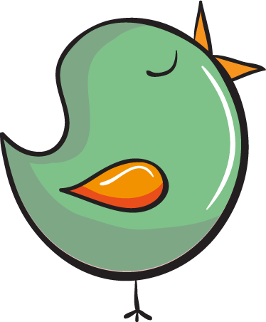 Singing Bird Light Switch Sticker - Vogel Tekening Kleur (374x452)