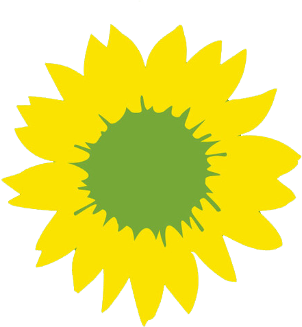 Sunflower Template 10, Buy Clip Art - Alliance '90/the Greens (500x500)