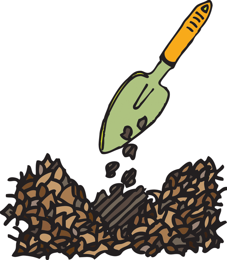 Fill With Seed Starting Soil - Mulch Clipart (745x856)