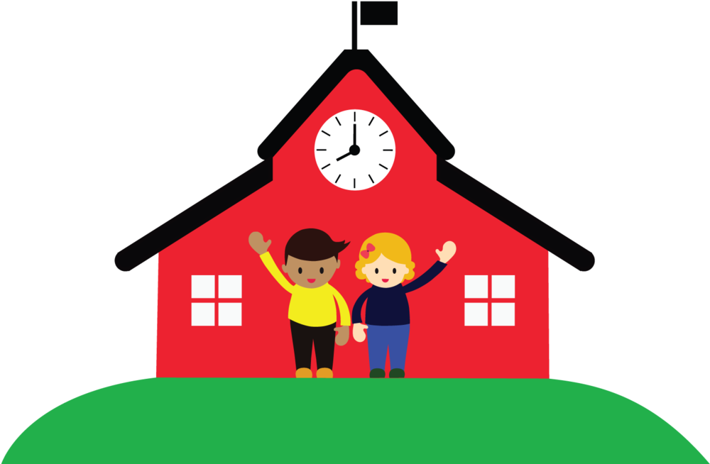 School House Background - School Cartoon No Background (1000x707)