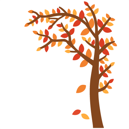 Fall Tree Svg Cutting File For Scrapbooking Autumn - Cute Fall Tree Clipart (432x432)