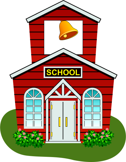 School - School House Illustration (436x560)