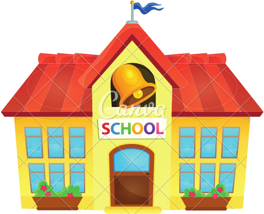 Desktop Screen Of School Building Icon Wallpaper By - Icon School Building (550x459)