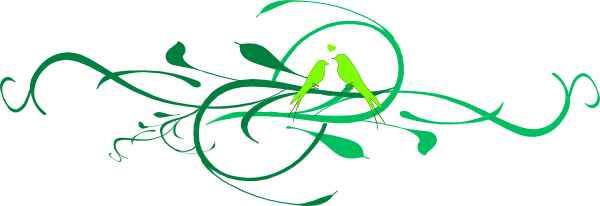 This Free Clip Arts Design Of Love Birds On A Branch - Vine Clip Art (600x206)