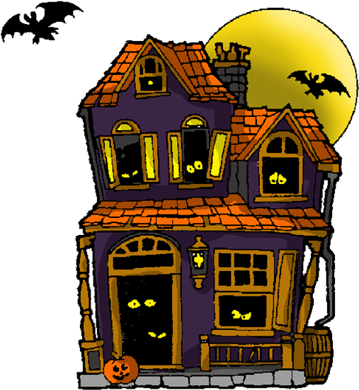 Free To Use Public Domain Haunted House Clip Art - Haunted House Coloring Pages (600x640)