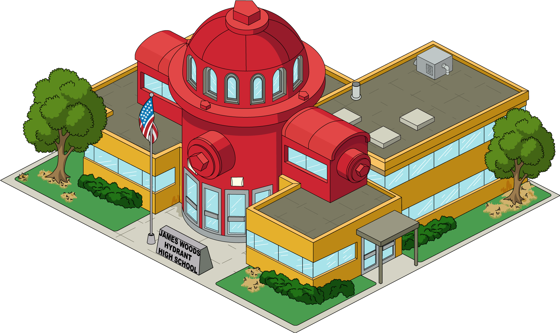 Fg Building Hydranthighschool - Arch (1900x1148)