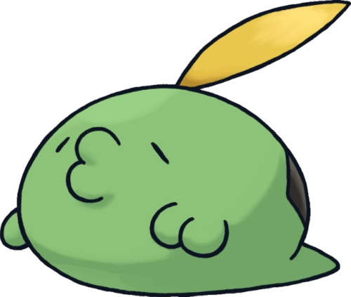 Simple Leaf Cliparts - Green Pokemon Blob (500x423)