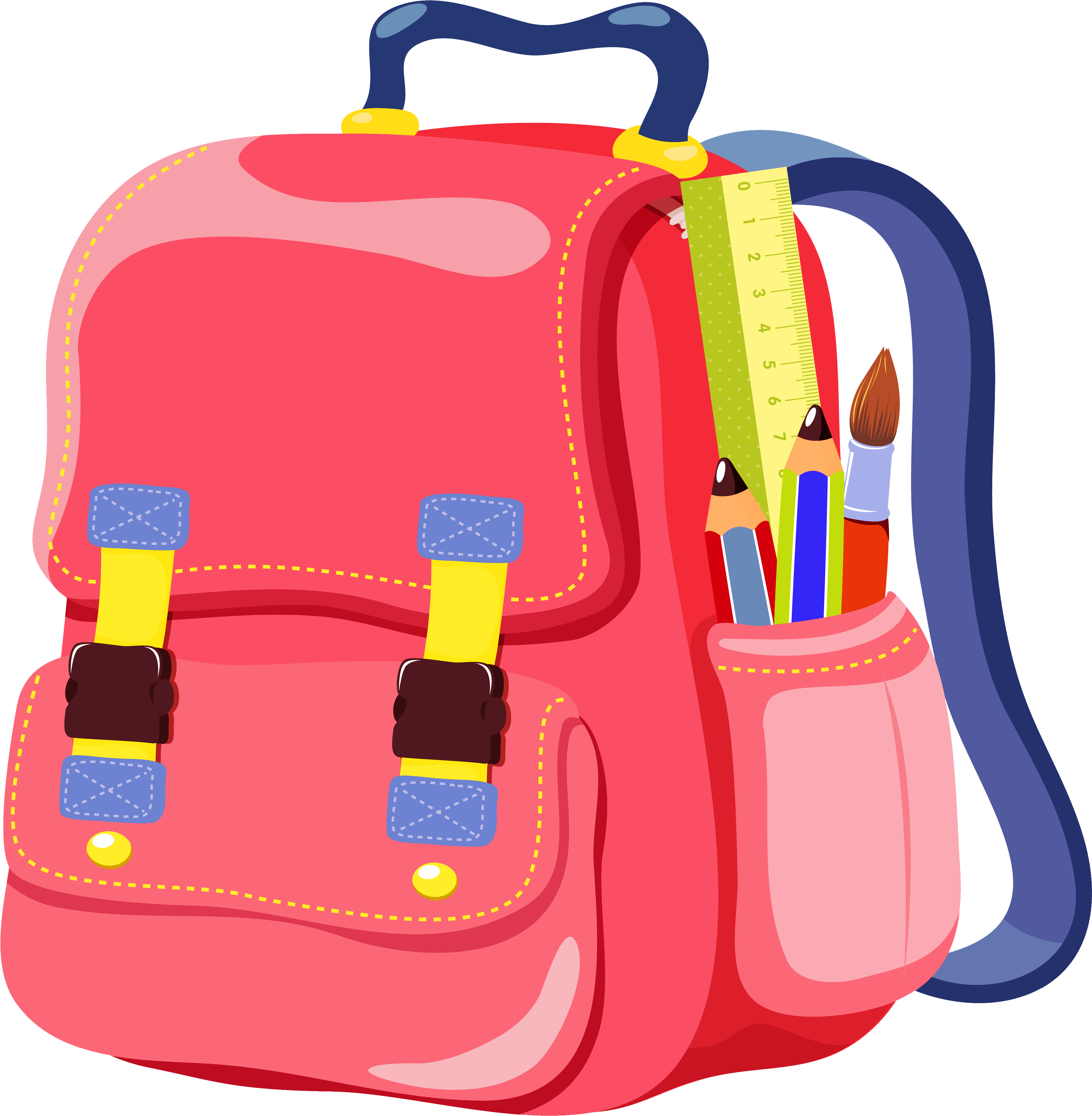School Backpack Png Clipart - Bag Clipart Png (3971x4120)