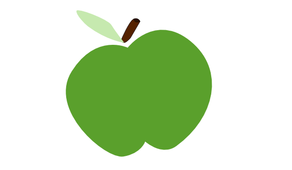 Greenapple Clip Art - Green Apple Png Clip Art (600x349)