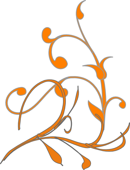 Simple - Corner - Swirls - Tree Branch Clip Art (456x597)