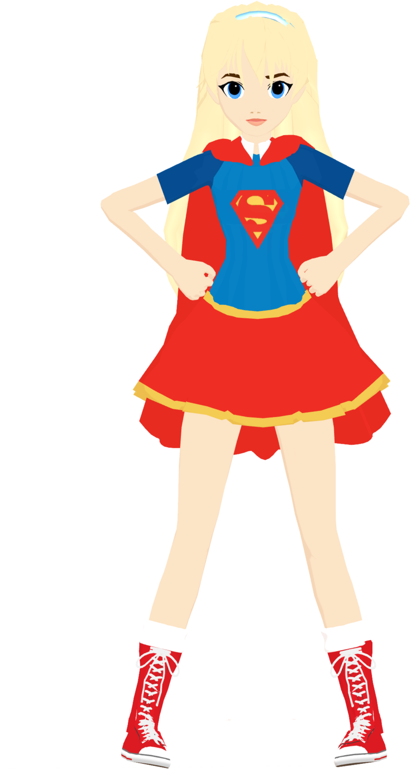 Frede15 13 1 Mmd Dc Superhero Girls Supergirl By Frede15 - Supergirl Super Hero Girl Png (1024x1536)