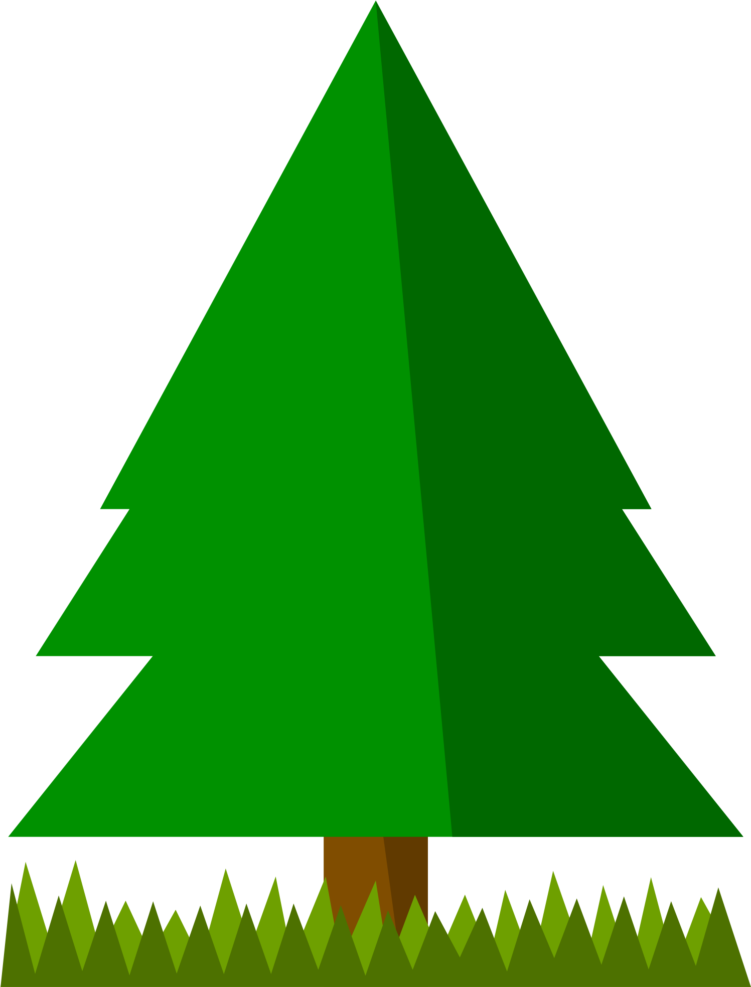 Free Simple Spruce Tree Clip Art - Tree Clip Art Simple (1924x2400)