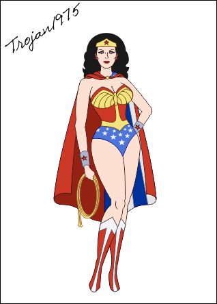 Wonder Woman Cartoon Clipart Wonder Woman Cartoon Clip - 1975 Wonder Woman Comic (318x444)
