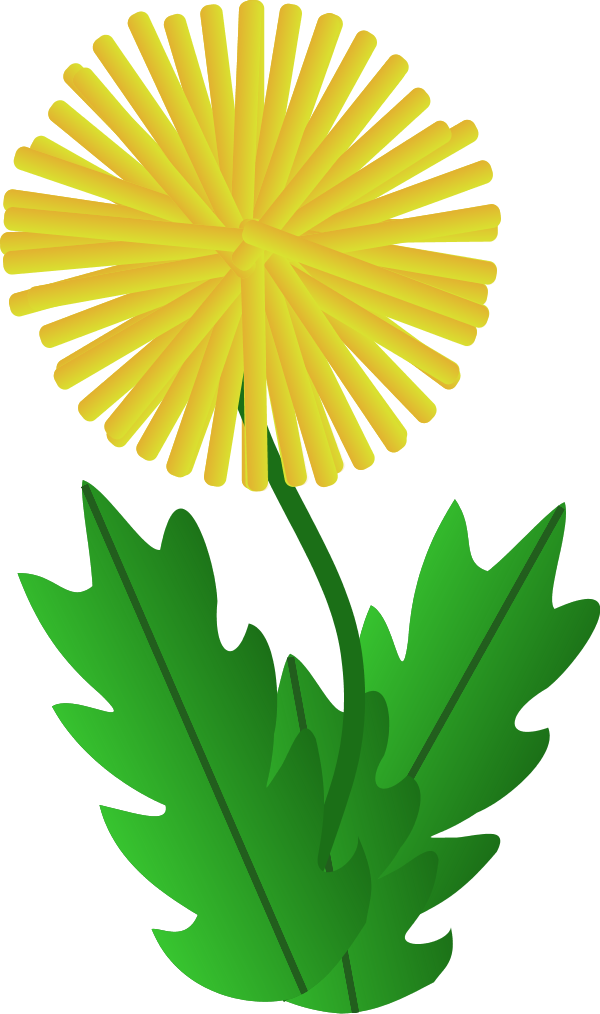 March Free March Clip Art Free 3 - Dandelion Clip Art (600x1014)