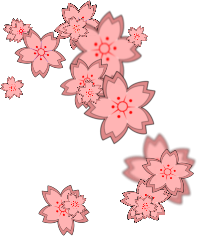 Sakura Blossom Clipart Kartun - Cherry Blossom Design Clip Art (780x800)