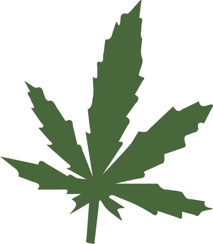 Clipart - The Leaf1 - Custom Black Weed Leaf Throw Blanket (699x800)