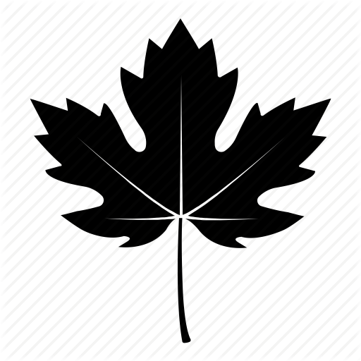 Black Fall Leaves Icon Image - Fall Leaf Icon (512x512)