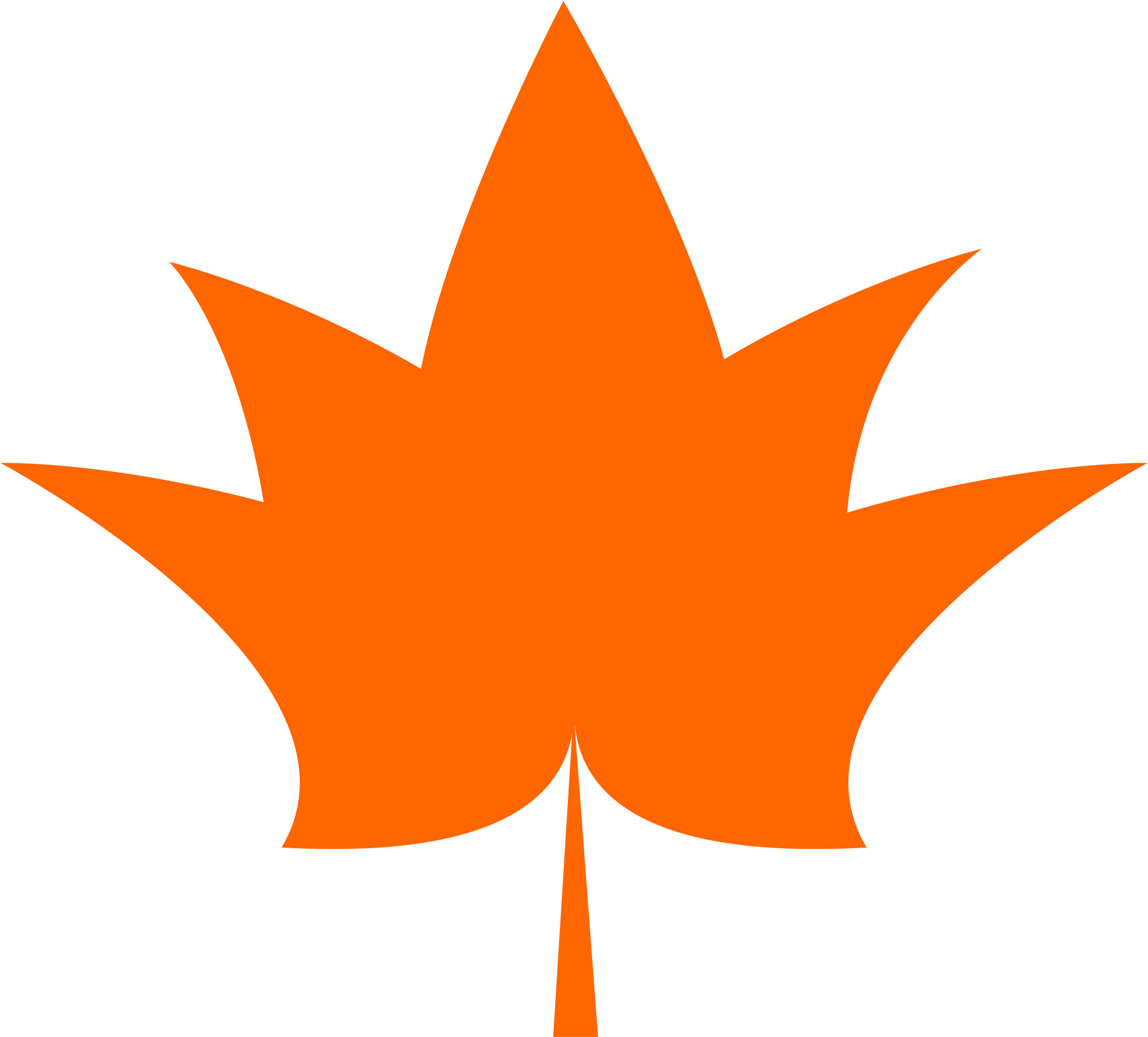 Maple Leaf Clipart November - Clip Art One Color (2400x2400)