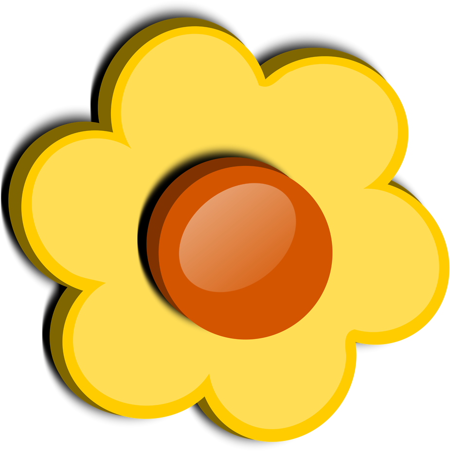 Sunflower Cartoon 11, Buy Clip Art - Cartoon Flower Without Background (958x933)