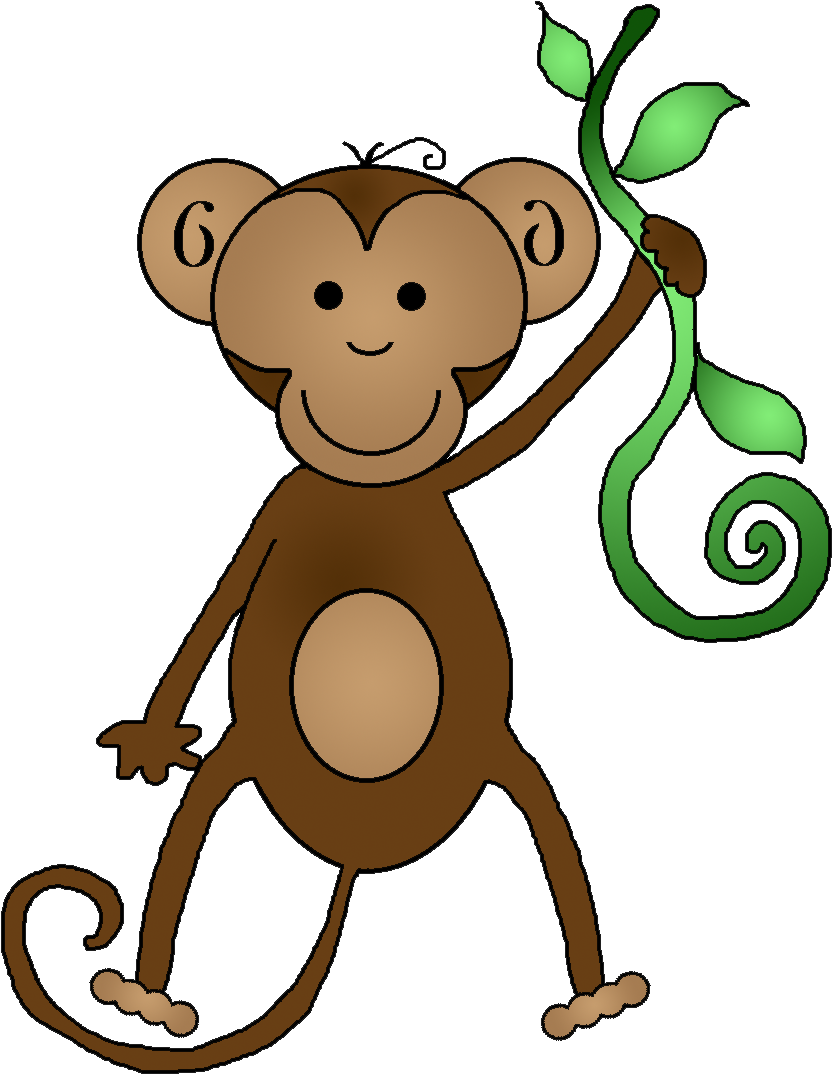 Free Clip Art Monkey (865x1097)