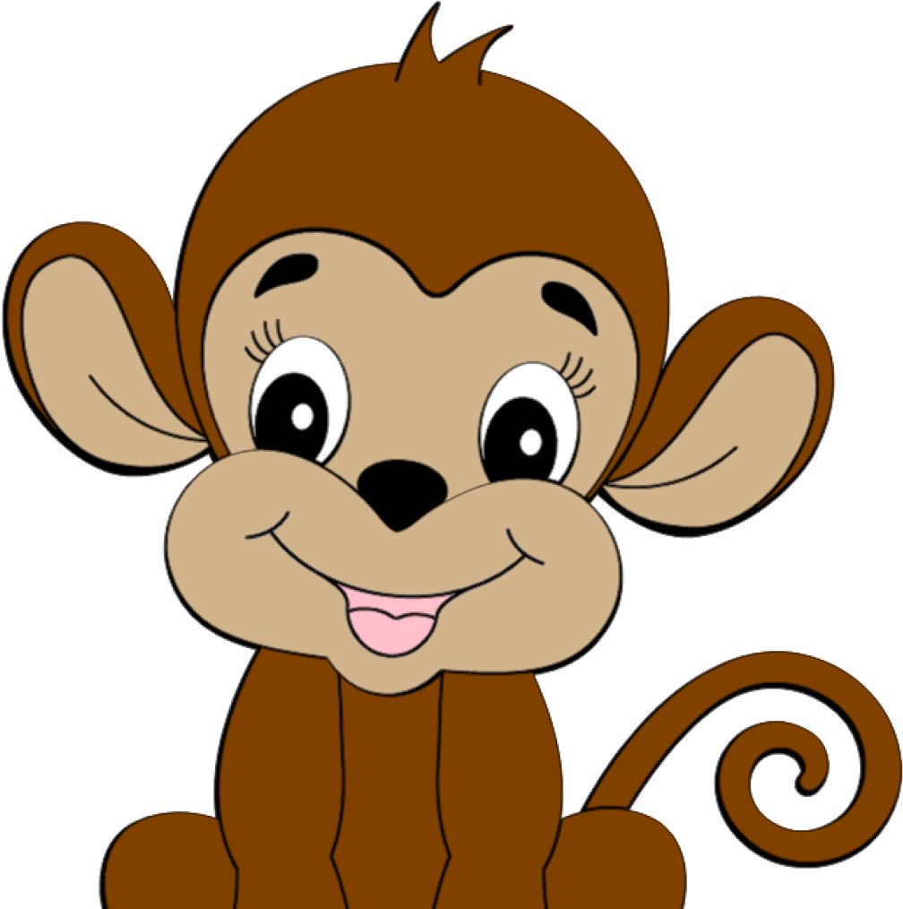 Cute Monkey Clipart Is Credited To Colorful Cliparts - Cute Baby Monkey Embroidery Design (1024x1024)