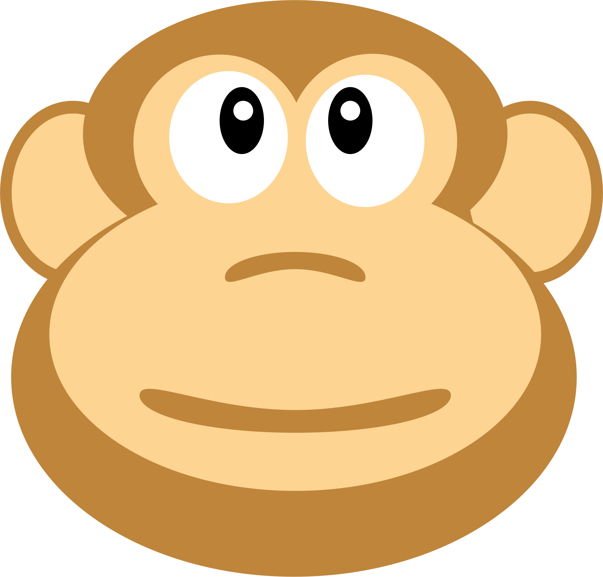 Monkey Head Clipart Png (2093x2004)