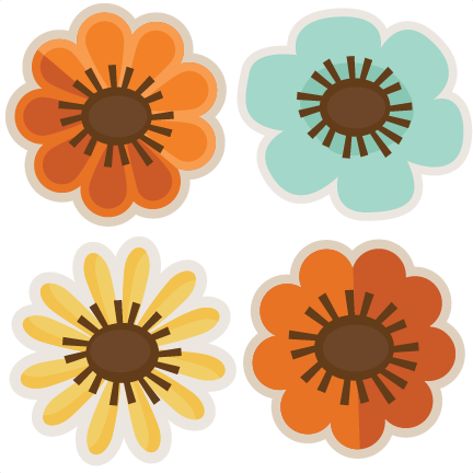 Assorted Fall Flowers Svg Cut Files Flower Scal Files - Scalable Vector Graphics (432x432)