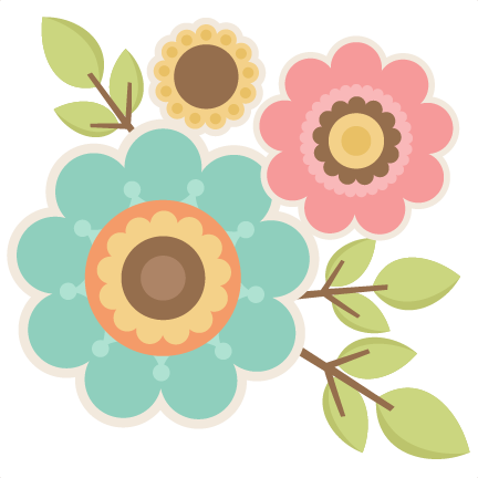 Twigs With Flowers Svg Cutting Files For Scrapbooking - Hojas De Cuaderno Decoradas (432x432)