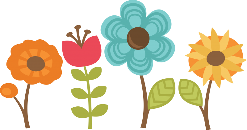 Flowers Set Of 4 Svg Cut Files For Scrapbooking Flower - Scrapbook Flowers (800x423)