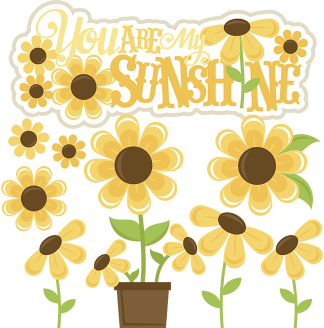 You Are My Sunshine Svg Files Sunflower Svg Cut File - You Are My Sunshine With Sunflower (648x656)