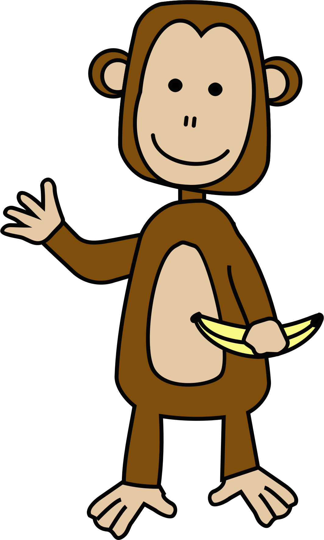 Clipart Monkey - Salchicha En Movimiento (1063x1773)