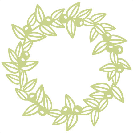 Leaf And Berry Frame Svg Scrapbook Cut File Cute Clipart - Paper (432x432)