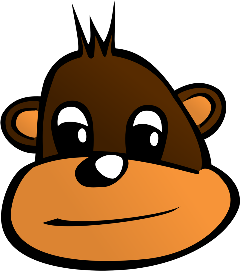 Funny Monkey Cliparts 10, - Cartoon Monkey Head (999x999)