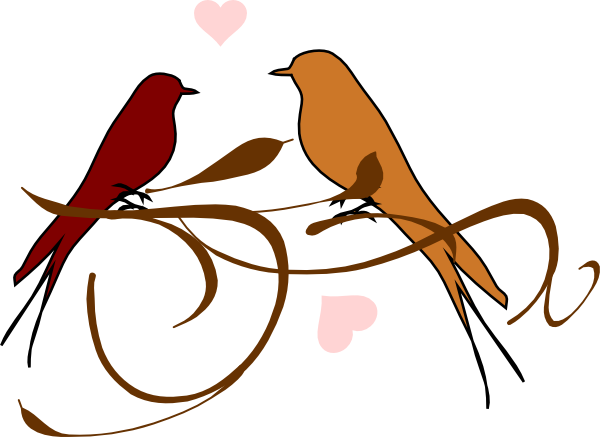 Fall Love Birds Clip Art At Clker - Clip Art Love Birds (600x437)