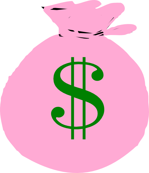 Pink Money Clipart (516x598)