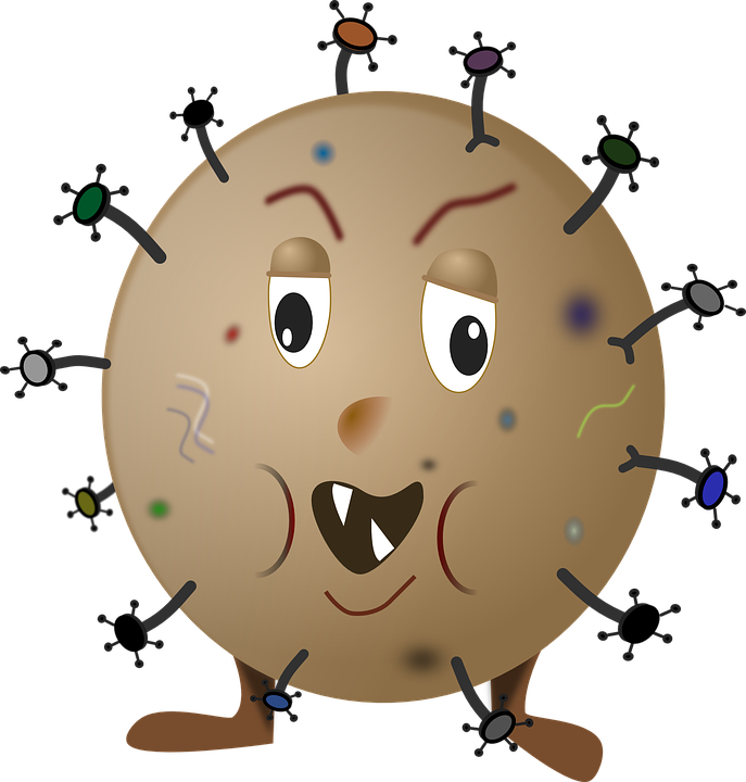 Bacteria Cliparts Png 21, - Germ Clipart (687x720)