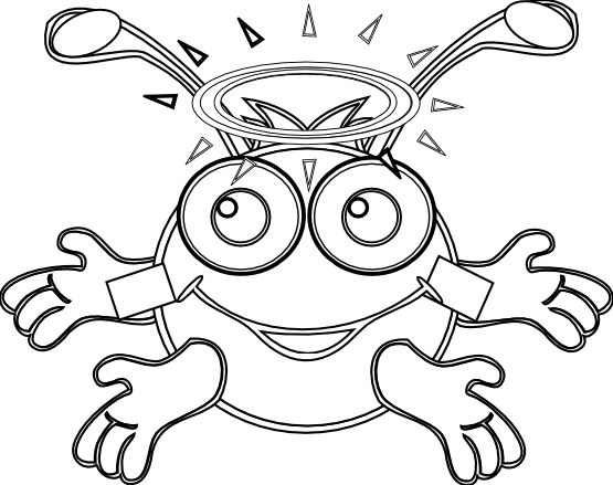 Related Bacteria Clipart Black And White - Black And White Germs (555x439)