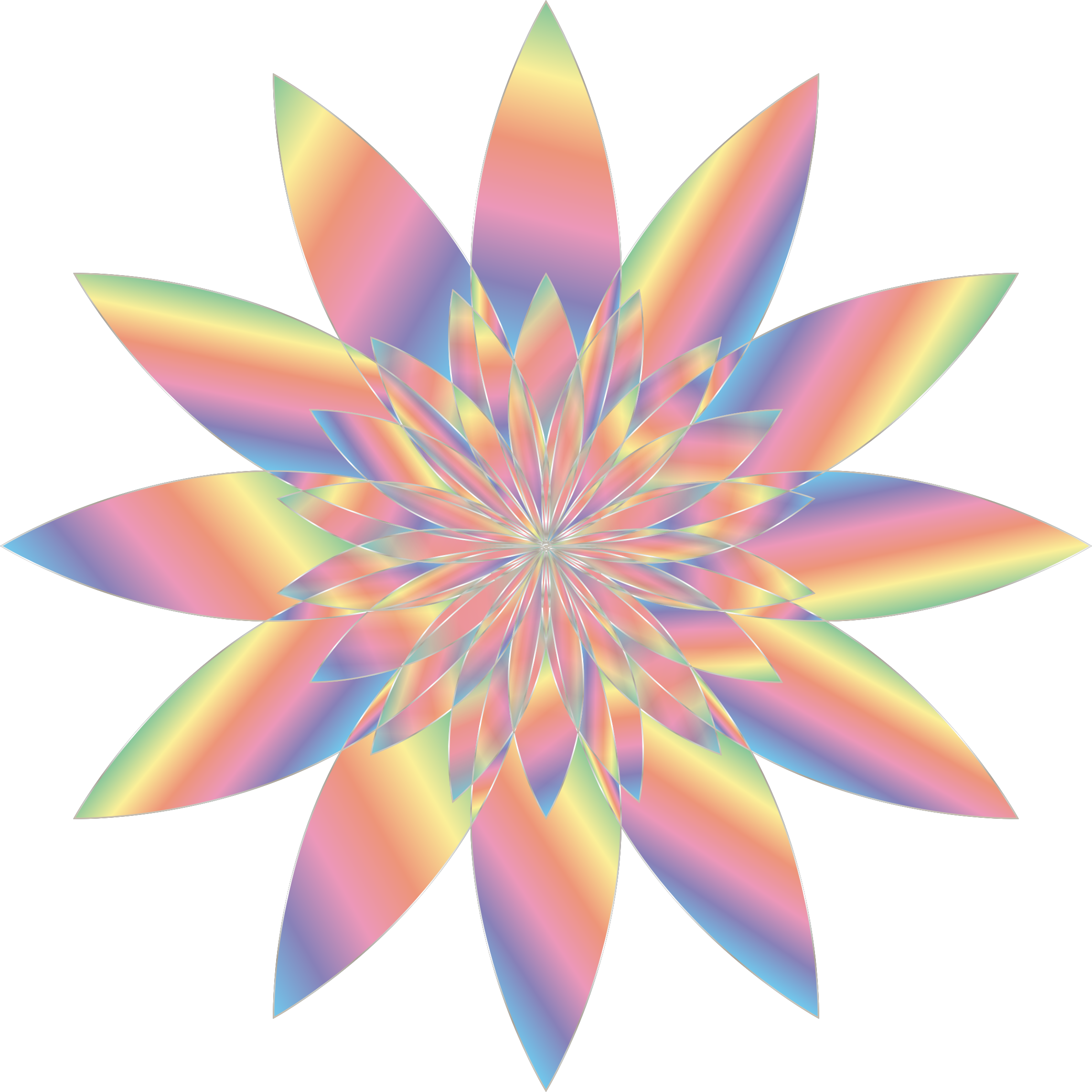 Clipart Chromatic Flower 15 No Background Cbl5ze Clipart - Transparent Background Clipart Flower (2286x2286)