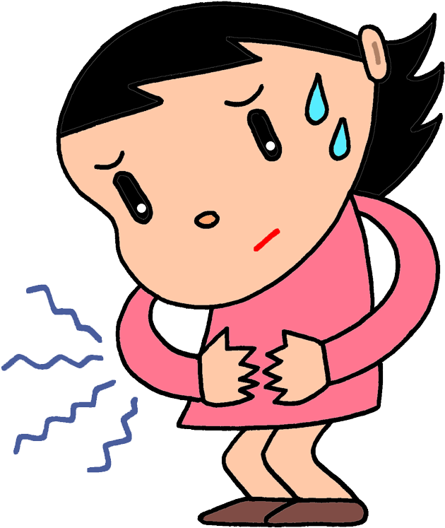 Escherichia Coli Clipart Cartoon - Abdominal Pain Cartoon (640x751)