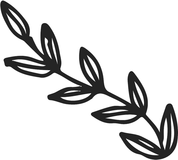 Bold Leaves On Branch Rubber Stamp - Bold Leaves On Branch Rubber Stamp (600x600)