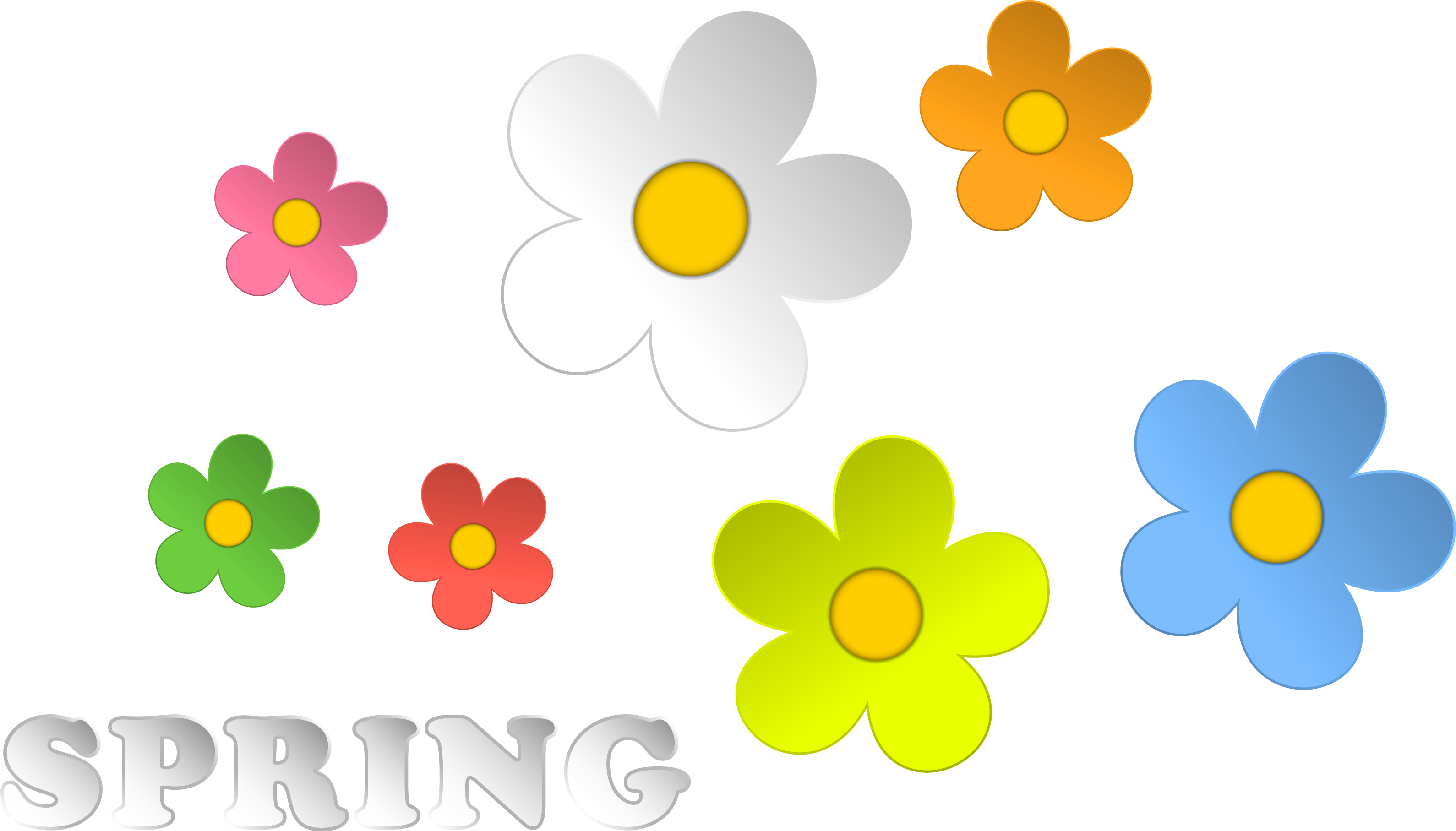 Clip Art Spring Flowers - Flowers Spring Clipart (3250x1902)