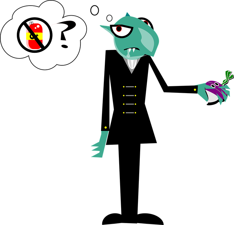 Invade Bacteria Cliparts 15, - Vampire-holding-turnip Round Ornament (748x720)