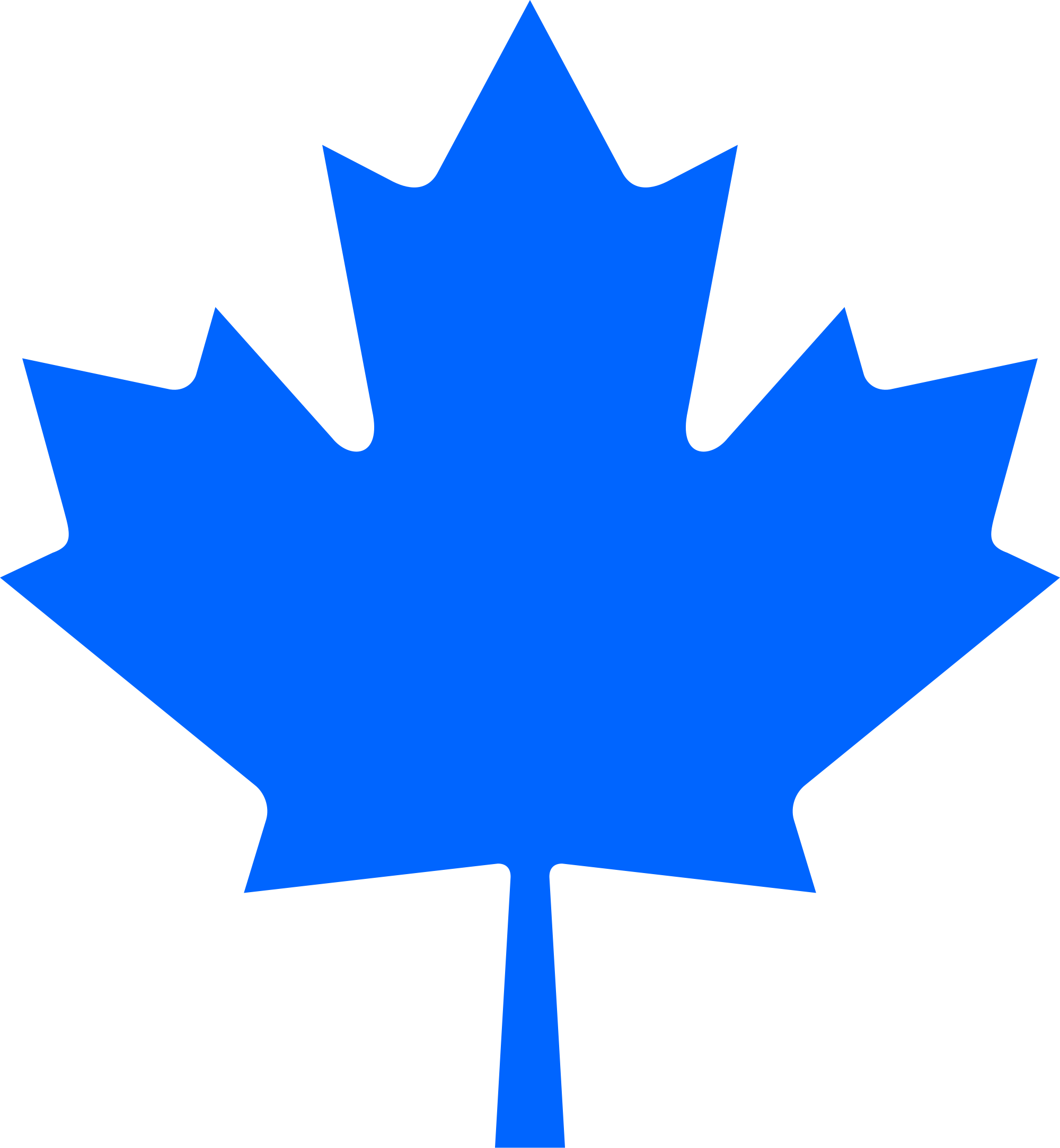 Conservative Maple Leaf, Blue - Canada Maple Leaf Blue (2000x2167)