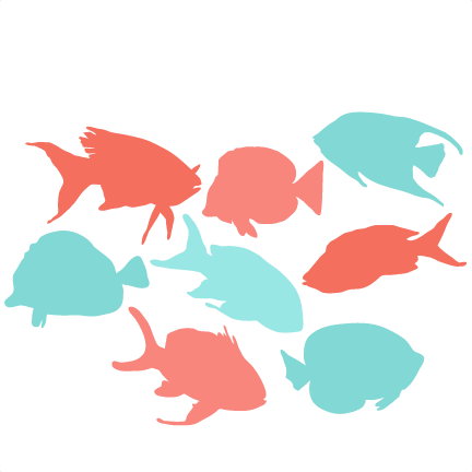 Tropical Fish Clipart Png File - Tropical Fish Silhouette (432x432)