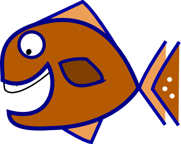 Brown Fish Clip Art At Clker - Clipart Fish Brown (600x479)