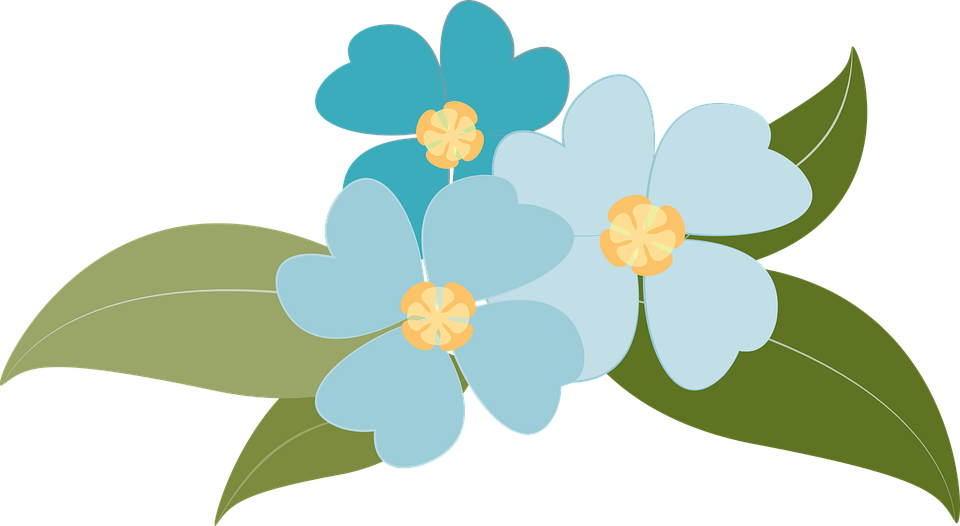 Blue Flower Clip 19, Buy Clip Art - ดอกไม้ เวก เตอร์ (960x526)